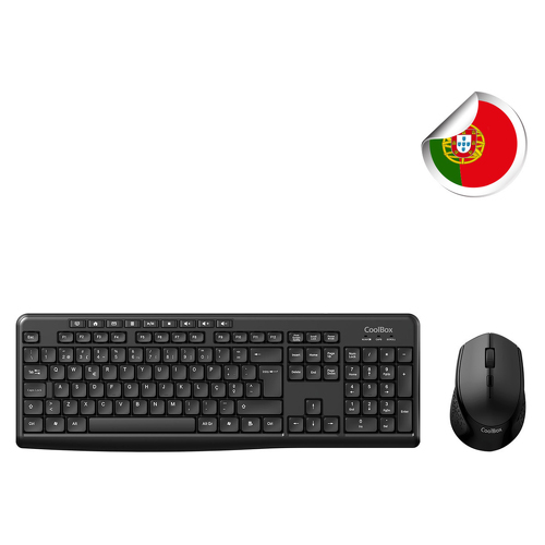Coolbox Conjunto de teclado e rato multimédia sem fios COO-KTR-03WPT - Coolbox COO-KTR-03WPT