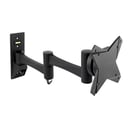 Tooq Suporte de parede com braço articulado para TV 13"-27" - Gira e inclina - Gestão de cabos - Peso máximo 15kg - VESA 100x100mm - Preto - Tooq 142924