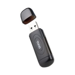 Leitor de cartões Tooq USB-A 3.0 - Compatível com SD, Micro SD e TF - Preto - Tooq TQR-3002B