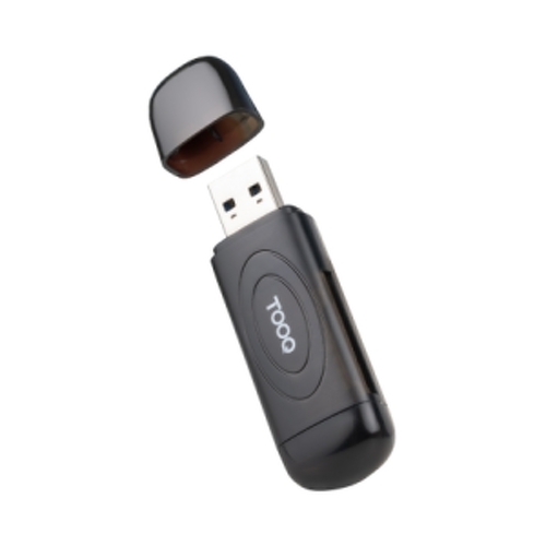 Leitor de cartões Tooq USB-A 3.0 - Compatível com SD, Micro SD e TF - Preto - Tooq TQR-3002B