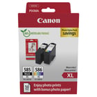 PG-585XL/CL-586XL PHOTO VALUE - 4x6 Phot Paper(GP-501 50sheets) + XL Black & XL Colour Cartridges - Canon 6204C005