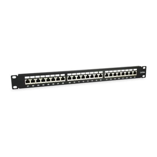 EQUIP PATCH PANEL 19" CAT6A 24-PORT FTP 1U PRETO - Equip 326625