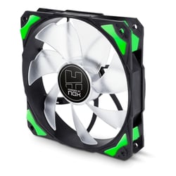 Ventoinha verde LED Nox Hummer H-Fan 120mm - 1000/1600rpm - Silenciosa - Nox NXHUMMERF120LG