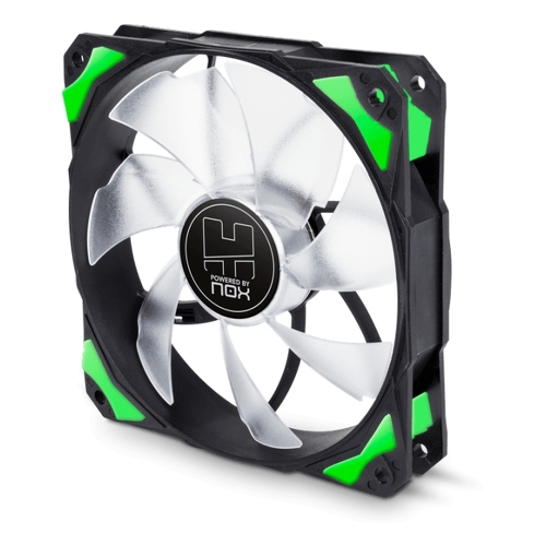 Ventoinha verde LED Nox Hummer H-Fan 120mm - 1000/1600rpm - Silenciosa - Nox NXHUMMERF120LG