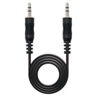 Cabo de áudio estéreo nano cabo jack 3,5 mm macho para jack 3,5 mm macho 20 m - cor preta - Nanocable 10.24.0120