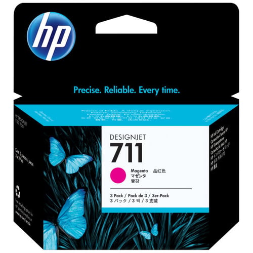 HP Conjunto Triplo de Tinteiros DesignJet 711 Magenta de 29 ml - CZ135A