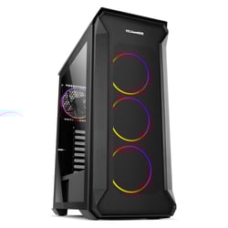 Caixa NOX Hummer Quantum RGB Full Tempered Glass Black ATX - Nox NXHUMMERQUANTUM