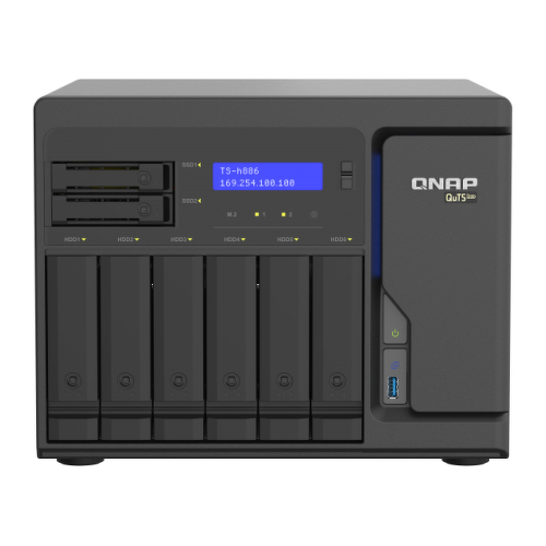 QNAP NAS 6+2 BAY XEON D 1622 4 CORE 2.6 GHZ/16GB - QNAP TS-h886-D1622-16G