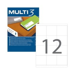 Etiquetas 070x067,7mm 100Fls A4 Multi3 1200un - Multi3 APL4718