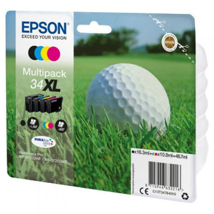 Epson Golf ball C13T34764010 tinteiro 4 unidade(s) Original Rendimento alto (XL) Preto, Ciano, Magenta, Amarelo - Epson C13T34764010