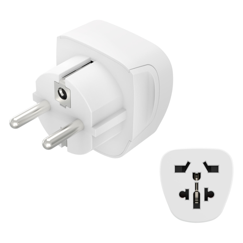 Adaptador de corrente HAMA Shuck Uk/US/China/Itália/Suiça ->Euro - Branco 223456 - Hama 00223456