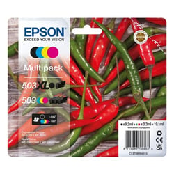 Epson 503XL/503 Pacote de 4 cartuchos de tinta original - C13T09R94010 - Epson C13T09R94010