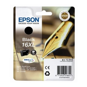 Cartucho de tinta preto original Epson T1631 - C13T16314012 - Epson C13T16314012