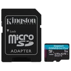 MicroSD Kingston Canvas Go Plus 1TB class10 UHS-I U3 V30 A2(170MB/s-90MB/s) - Kingston SDCG3/1TB