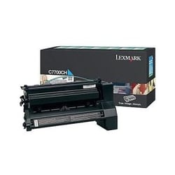 Lexmark Cyan High Yield Return Program Print Cartridge for C770/772 toner Original Ciano - Lexmark C7700CH