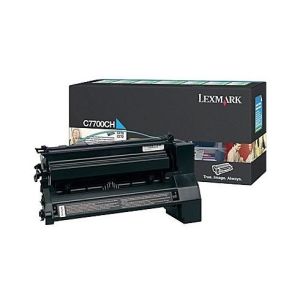 Lexmark Cyan High Yield Return Program Print Cartridge for C770/772 toner Original Ciano - Lexmark C7700CH