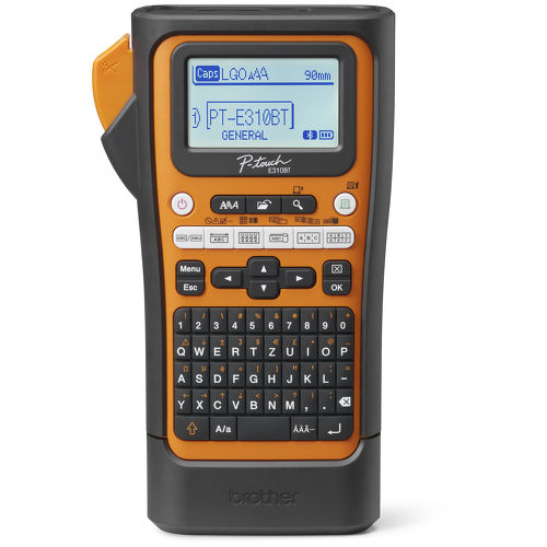 Rotuladora BROTHER Eletrónica portátil, corte manual - Cabo USB C - Conexão a PC - Bluetooth - Brother PTE310BTVPQL1