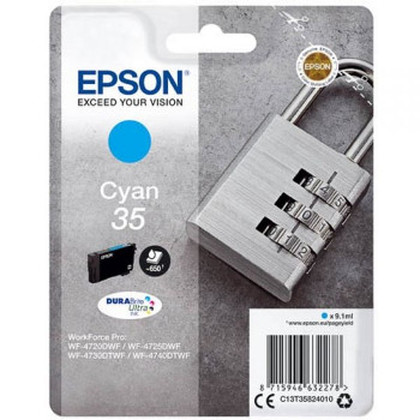 Epson Padlock C13T35824010 tinteiro 1 unidade(s) Original Rendimento padrão Ciano - Epson C13T35824010