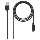 Cabo nanocabo USB-C 2.0 macho para USB-A macho 1m - Nanocable 10.01.2101
