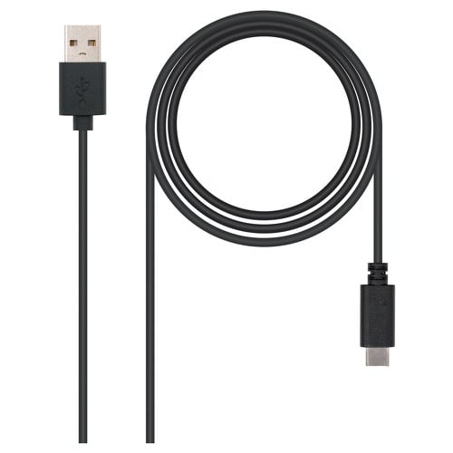 Cabo nanocabo USB-C 2.0 macho para USB-A macho 1m - Nanocable 10.01.2101