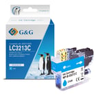 G&G Brother LC3213/LC3211 Cião/Azul Cartucho de Tinta Compatível, 400 Páginas - Tinteiro Compatível LC3213C/LC3211C