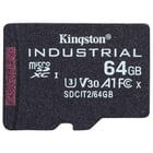 Micro SDHC 64GB Industrial C10 A1 pSLC Card Single Pack w/o Adapter - Kingston SDCIT2/64GBSP