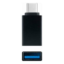 Adaptador nanocabo USB-C para USB 3.1 - USB-C/M-USB-A/H - Alumínio - Cor Preto - Nanocable 10.02.0010