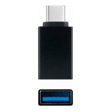 Adaptador nanocabo USB-C para USB 3.1 - USB-C/M-USB-A/H - Alumínio - Cor Preto - Nanocable 10.02.0010