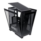 Mala torre preta Abysm Danube Sava H500 ATX, ITX, Micro ATX - Vidro temperado lateral e frontal - 3,5" e 2,5" - USB-A, USB-C e áudio - 4 ventoinhas ARGB instaladas - Suporta arrefecimento líquido - Abysm 233752