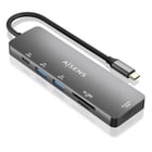Base de ligação USB-C 6 em 1 da Aisens - USB-C para 1xHDMI - 2xUSB-A - 1xUSB-C PD 100W - 1xSD - 1xMicro SD - 15cm - Aisens 268537