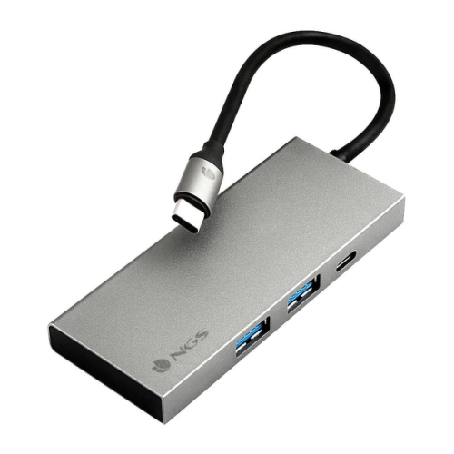NGS Wonder Dock 4 Pro 4 em 1 USB-C Hub - 2x USB 3.0, 1x USB-C PD 100W, 1x HDMI - Suporta resoluções máximas de 4K a 30 Hz - Velocidade até 5 Gbps - NGS 301132