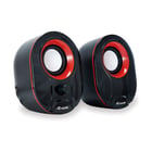 Equip Life Colunas 2.0 USB 6W - Conector Jack 3,5 mm - Controlo de altifalantes - Cor Preto/Vermelho - Equip 245332