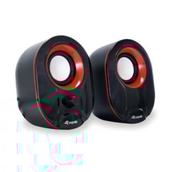 Equip Life Colunas 2.0 USB 6W - Conector Jack 3,5 mm - Controlo de altifalantes - Cor Preto/Vermelho - Equip 245332