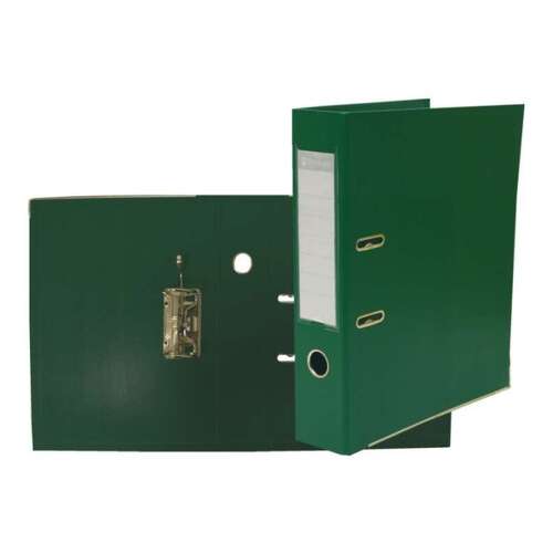 Bismark A-Z Folio File Keeper - PVC resistente - Porta-cartões na lombada - Caixas de cartão metálicas na extremidade inferior - Mecanismo de alavanca - Cor verde - Bismark 314192