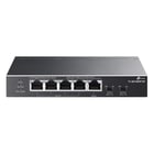 TP-LINK SWITCH 5-PORT GIGABIT DESKTOP WITH 1-PORT POE++ IN AND 4-PORT POE+ OUT - TP-Link TL-SG1005P-PD