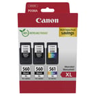 Canon PG-560XL/CL-561XL Conjunto de 3 Tinteiros Originais - 3712C009 - Canon 3712C009