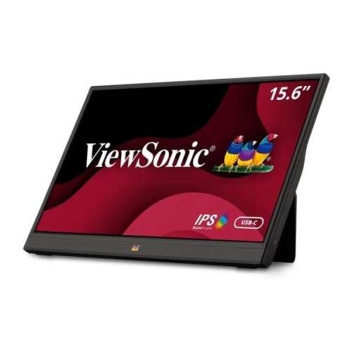 Monitor portátil ViewSonic VA1655 IPS Full HD 1080p LED de 15,6" - Tempo de resposta de 7 ms - Alto-falantes de 0,8 W - 16:9 - HDMI, DisplayPort, Áudio - Ângulo de visão de 178º - Preto - ViewSonic VA1655
