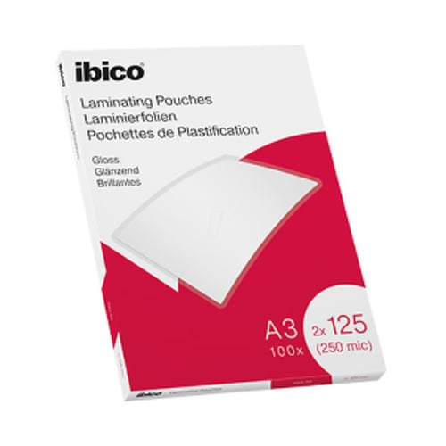 Bolsas de Plastificar 303x426mm A3 125mic 100un - Ibico 1002026