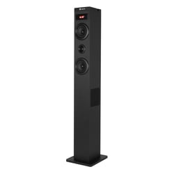 Torre de som Bluetooth NGS Sky Charm 2.1 80W - Controlo remoto - Ecrã LED - USB, rádio FM, entrada auxiliar e entrada ótica para TV - Caixa de madeira - NGS SKYCHARM2.1