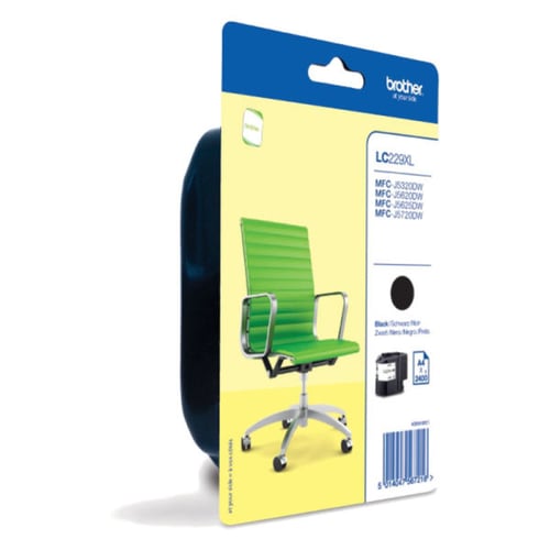 Tinteiro de tinta preto de alta capacidade - Brother LC229XLBKBP