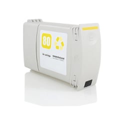 HP 80 Yellow Generic Ink Cartridge - Substitui C4848A - HI-C484848A(80)