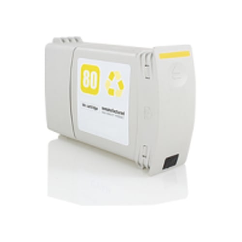 HP 80 Yellow Generic Ink Cartridge - Substitui C4848A - HI-C484848A(80)