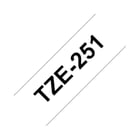 Fita Laminada 24mmx8mts Fundo Branco / Texto Preto - Brother BROTZ251