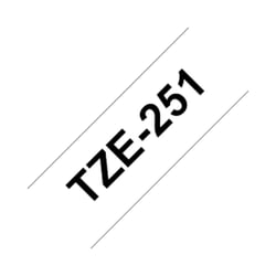 Fita Laminada 24mmx8mts Fundo Branco / Texto Preto - Brother BROTZ251