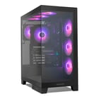 Caixa Nox Hummer Glock Frameless Glass Mid Tower Black - Nox NXHUMMERGLOCKBK