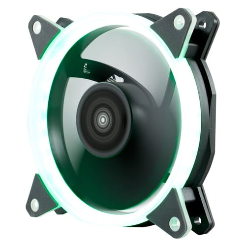 Ventoinha Unykach Candy 20 Green 120mm com iluminação verde - Velocidade máx. 1400rpm - Cor Preto - Unykach 51799