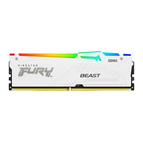 KINGSTON MEM 16GB 5600MT/S DDR5 CL40 DIMM FURY BEAST WHITE RGB XMP - Kingston KF556C40BWA-16