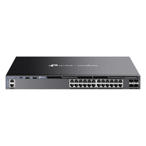 TP-Link Switch Omada L3 gerido, empilhável, de 24 portas Gigabit, com 4 portas 10GE SFP+ - TP-Link SG6428X