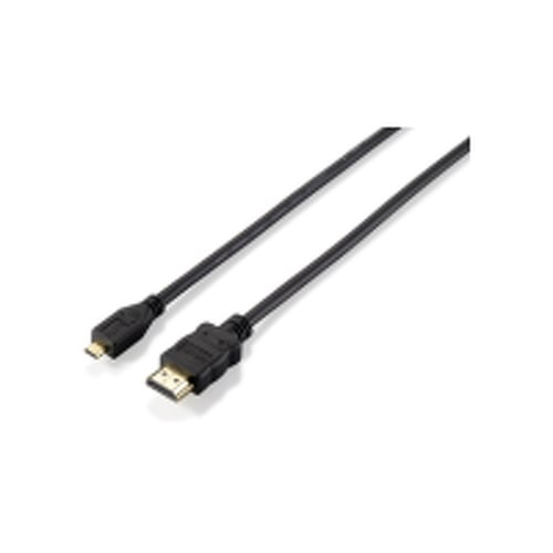Equipar HDMI macho para cabo micro HDMI 1.4 macho - Suporta Dolby TrueHD e DTS-HD Master Audio - Suporta resoluções de vídeo de até 4K / 30Hz. - Comprimento 2m. - Equip EQ119308