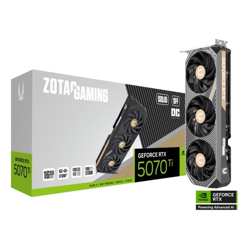 Placa gráfica Zotac GeForce GeForce RTX 5070 Ti Gaming Solid SFF OC 16GB GDDR7 DLSS4 - Zotac ZT-B50710J3-10P